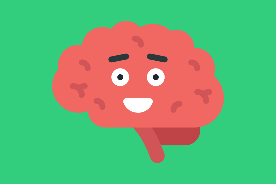 Emoji graphic of a brain