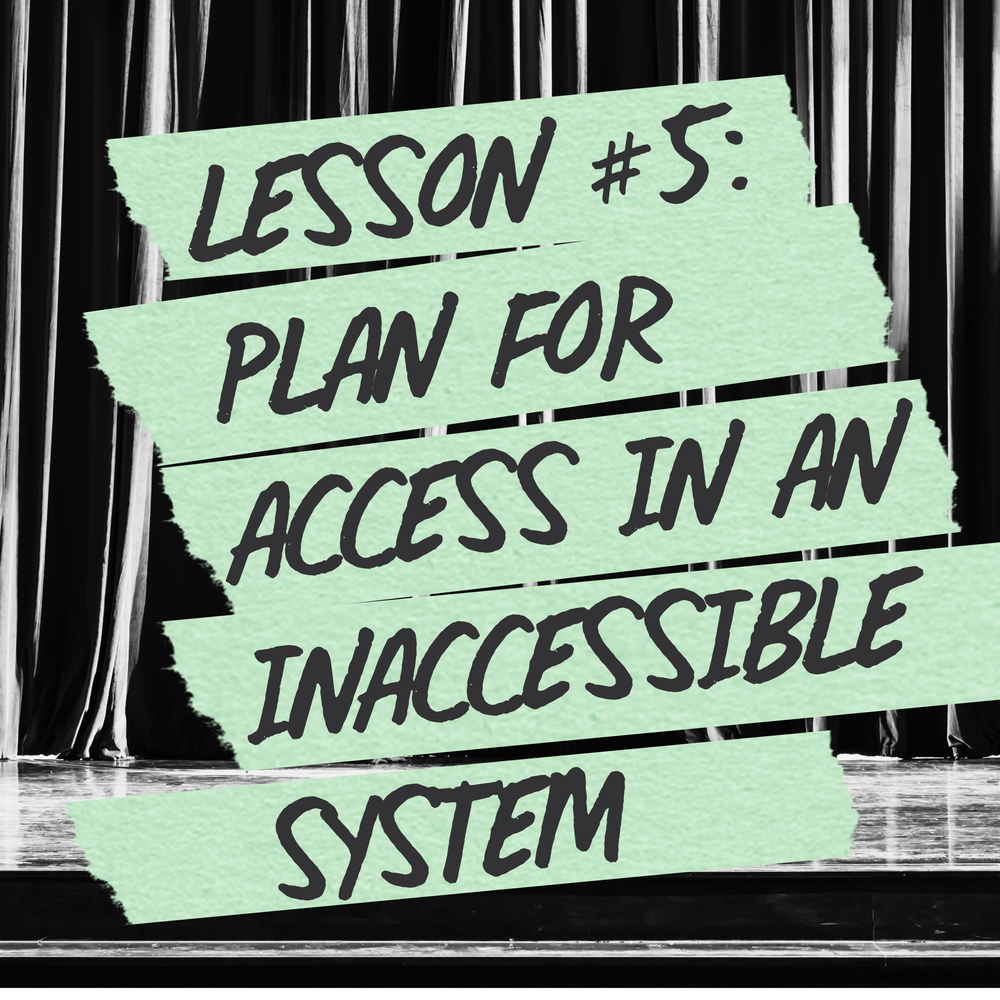 Lesson #5: Planning for Access in an Inaccessible System post image