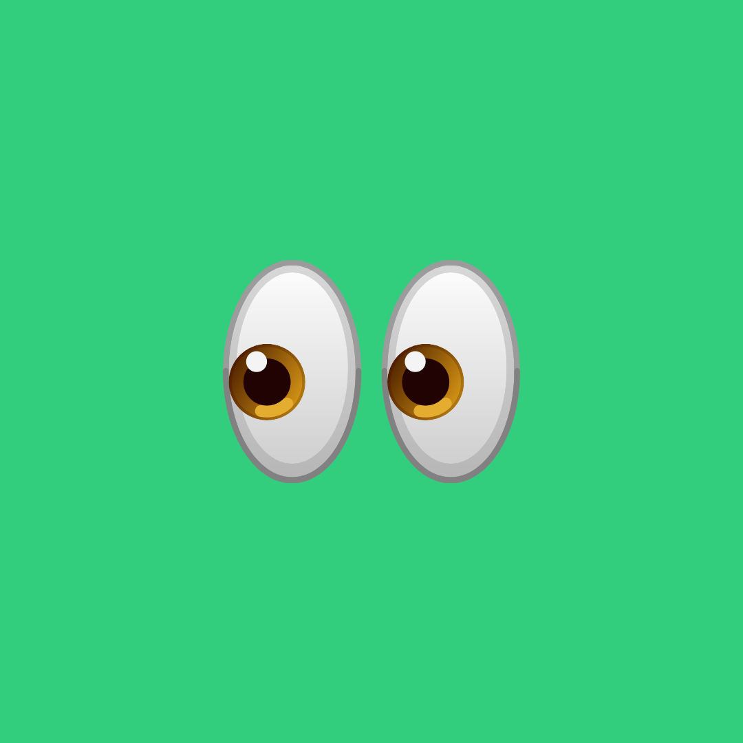 Emoji of eyes looking sideways