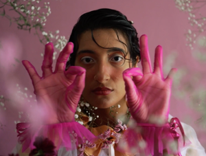 Screenshot from Cassandra's cinepoem "Body All Pearls Suite."